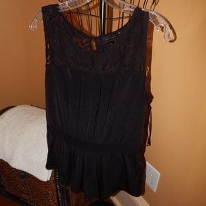 Ladies Worthington Dressy Blouse - Sleeveless   Black   Size L